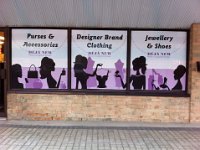 Deja New  Perforated window film concept, design and installation on store front windows